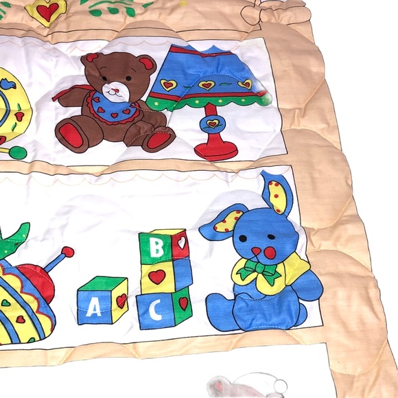 Vintage Classic Unfinished Reversible Baby Christmas Sewing Quilt Panels - Picture 9 of 10